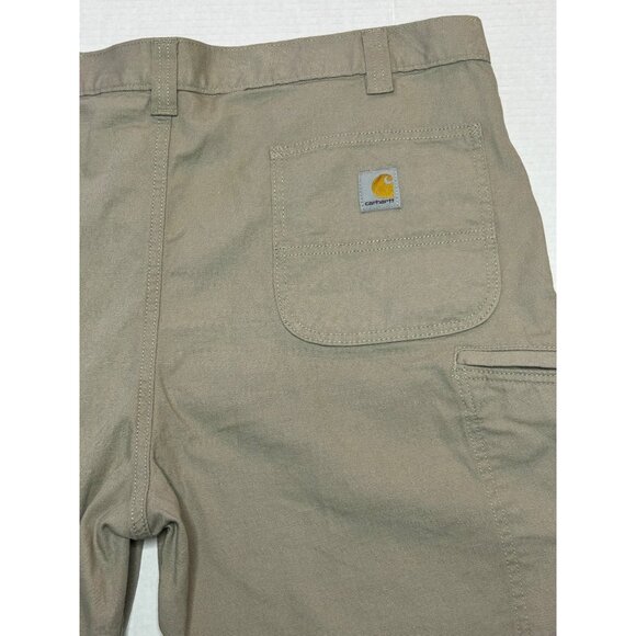 Carhartt Rugged Flex Relaxed Fit Canvas Work Short Mens Size 40 Tan Cargo New - Picture 3 of 9